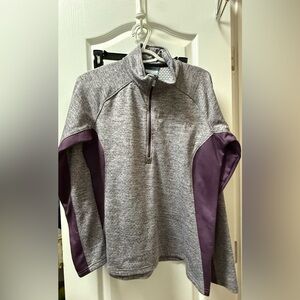 Columbia womens Zip-Up Sweater in Gray and Purple